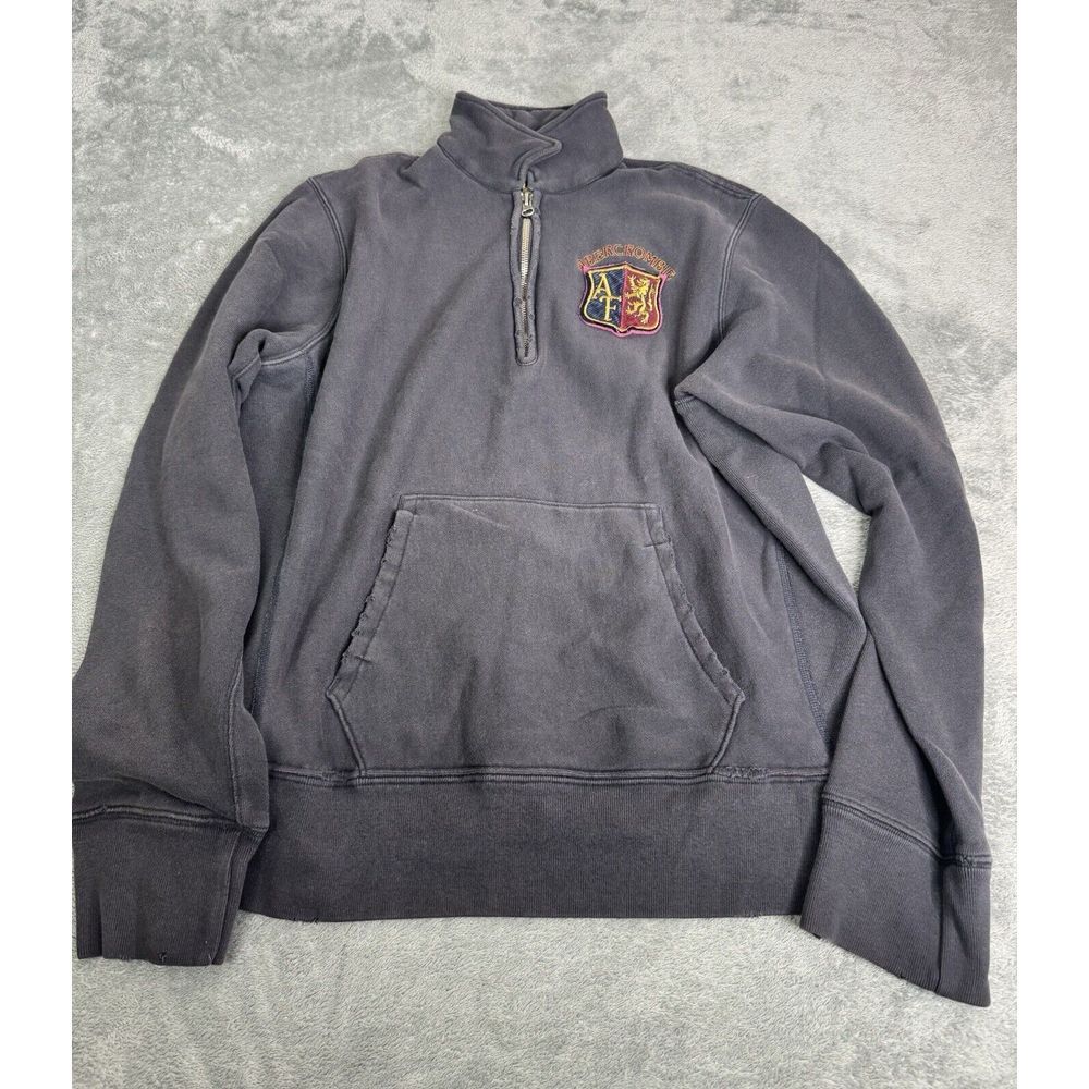Vintage Y2K Abercrombie & Fitch Pullover Sweatshirt Men's Size Large Gray